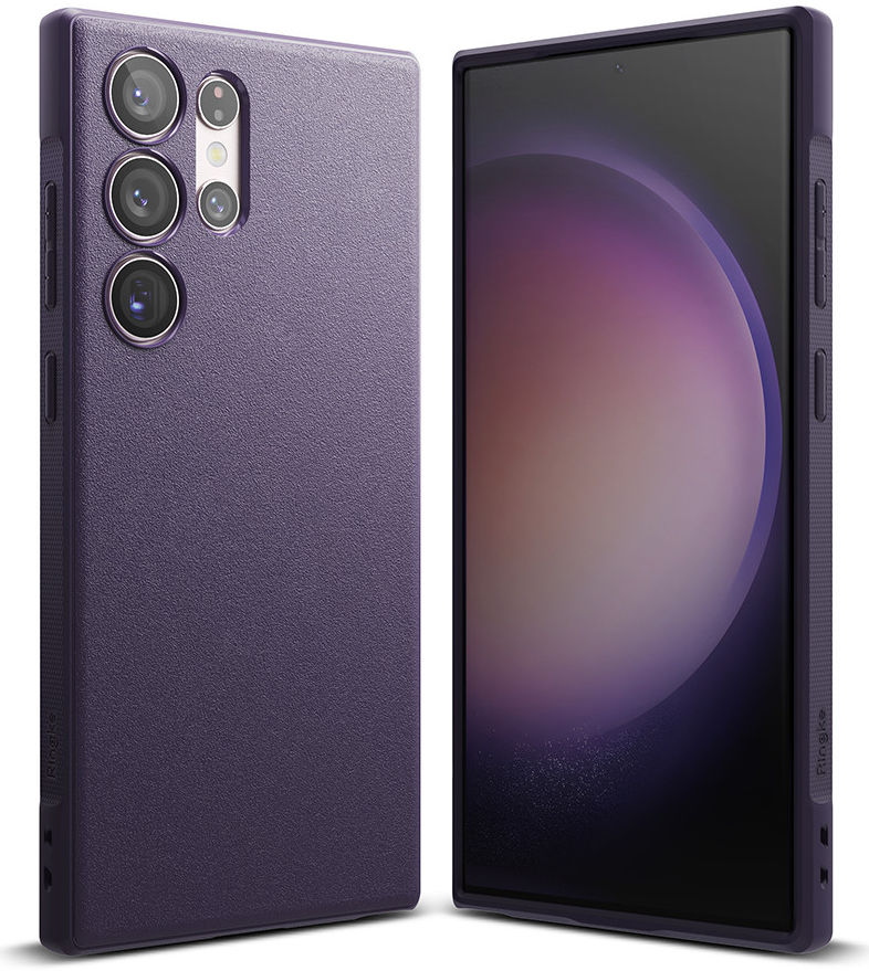 Ringke Onyx Samsung Galaxy S23 Ultra Hoesje TPU Back Cover Paars afbeelding 1