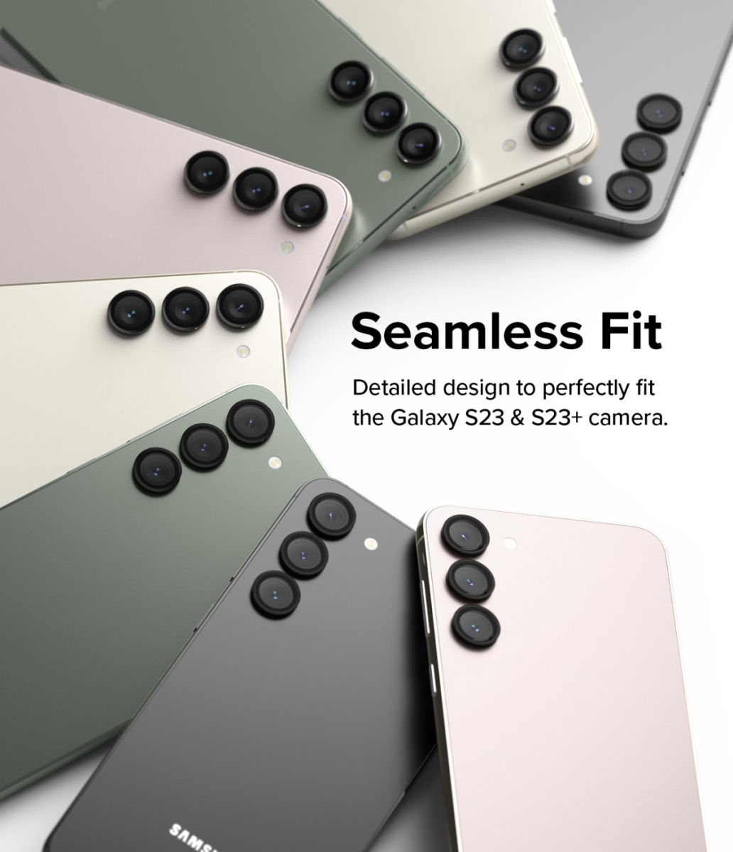 Ringke Frame Glass Samsung Galaxy S23 (Plus) Camera Protector Zwart afbeelding 5