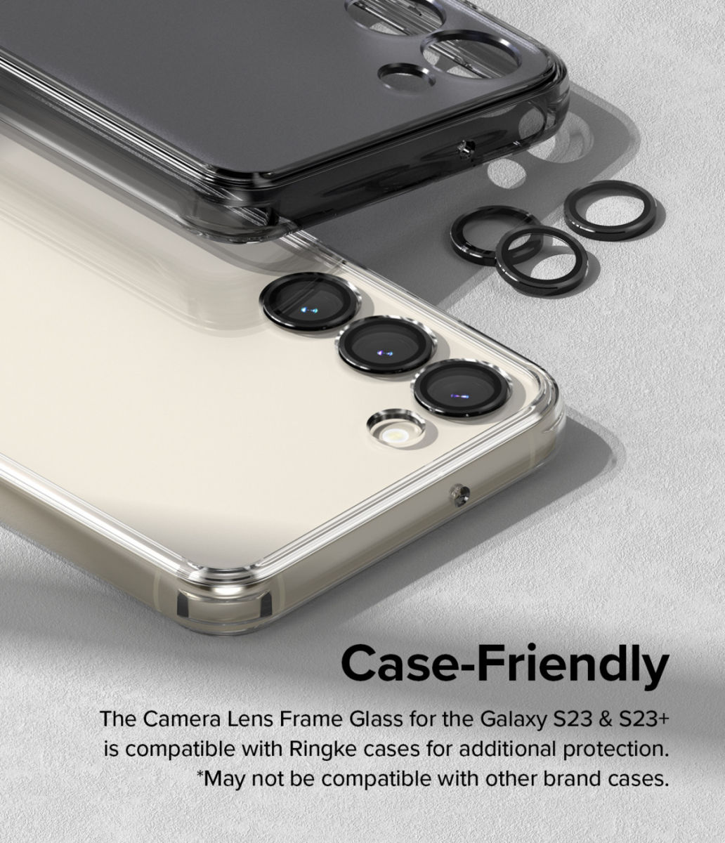 Ringke Frame Glass Samsung Galaxy S23 (Plus) Camera Protector Zwart afbeelding 9