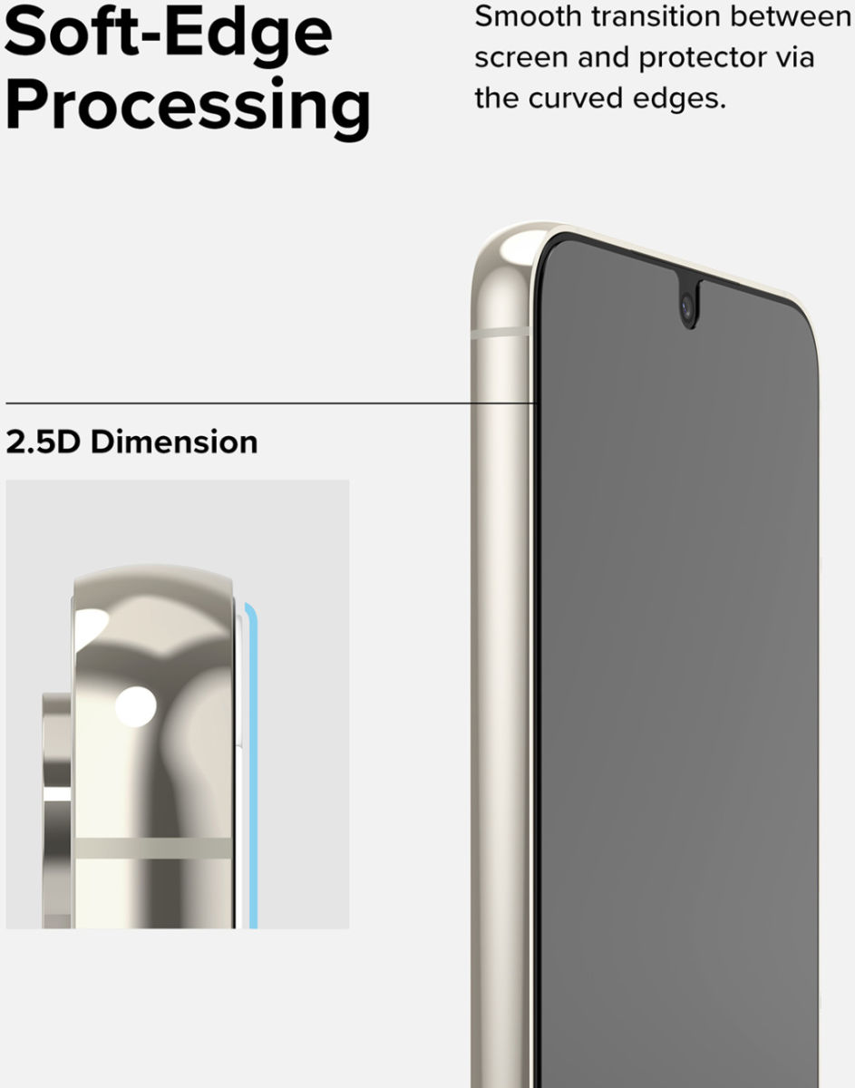 Ringke Samsung Galaxy S23 Plus Screen Protector Tempered Glass 2-Pack afbeelding 9