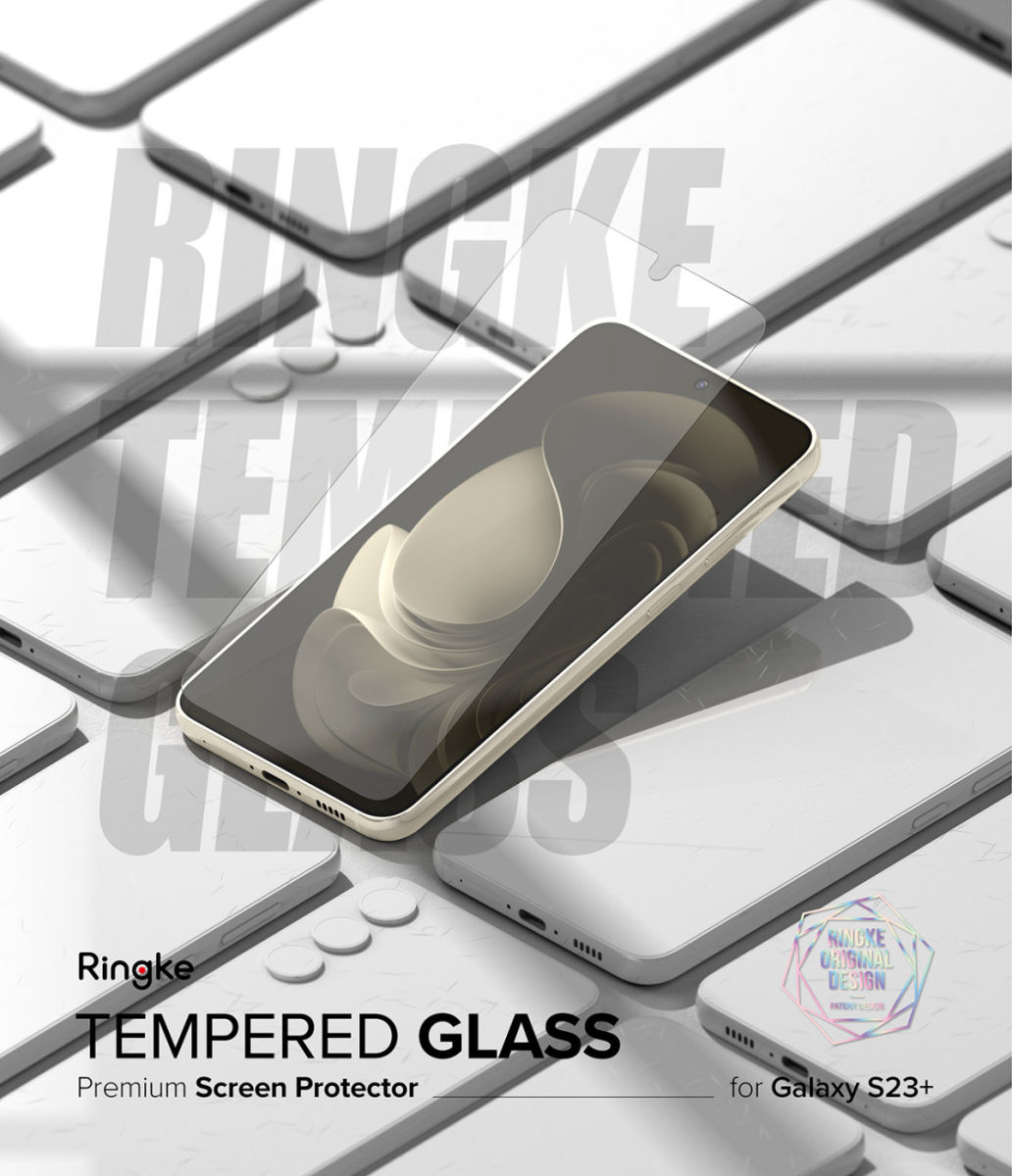 Ringke Samsung Galaxy S23 Plus Screen Protector Tempered Glass 2-Pack afbeelding 16
