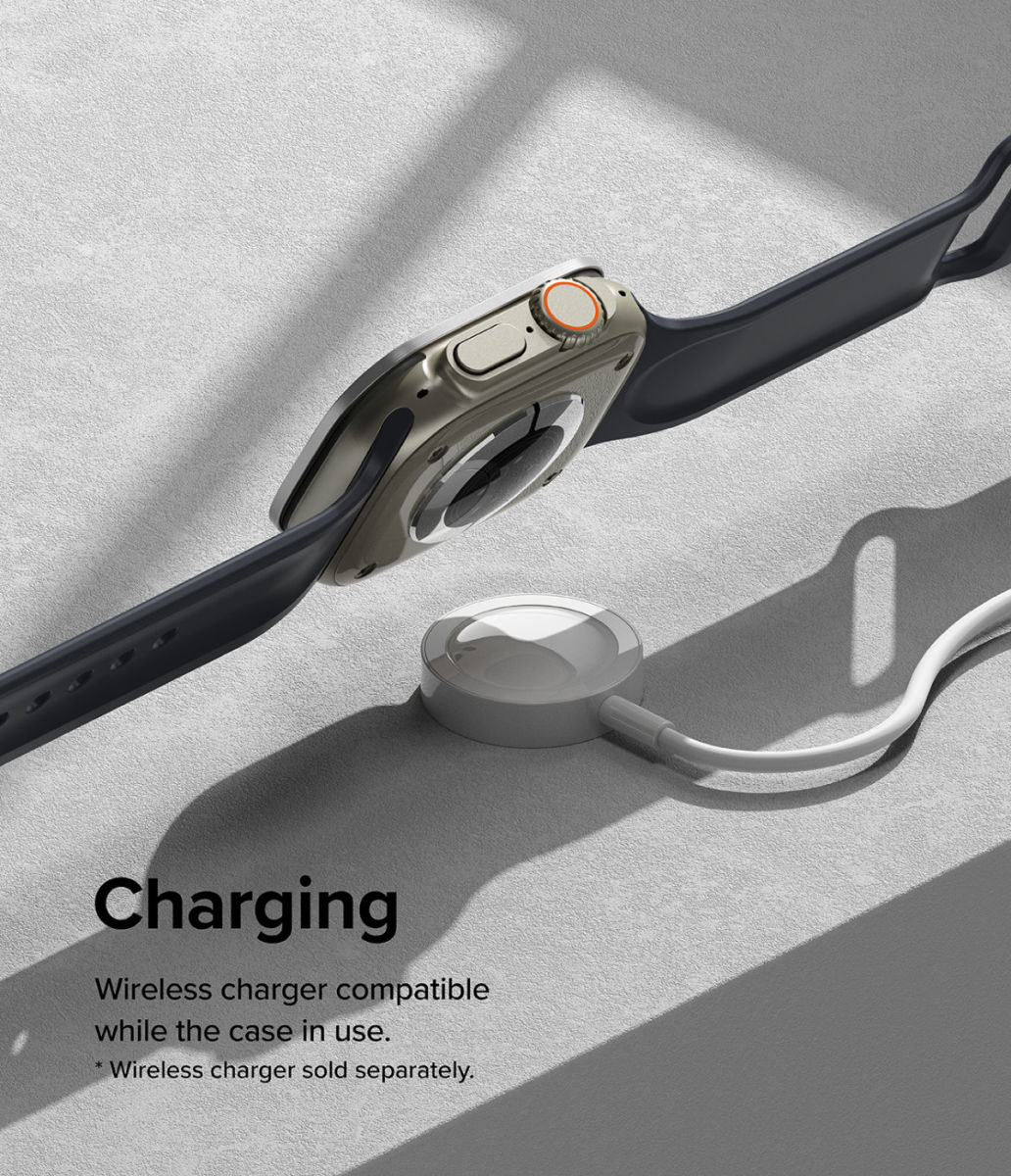 Ringke - Apple Watch Ultra/Ultra 2 Bezel Styling Zwart + Tempered Glass afbeelding 7