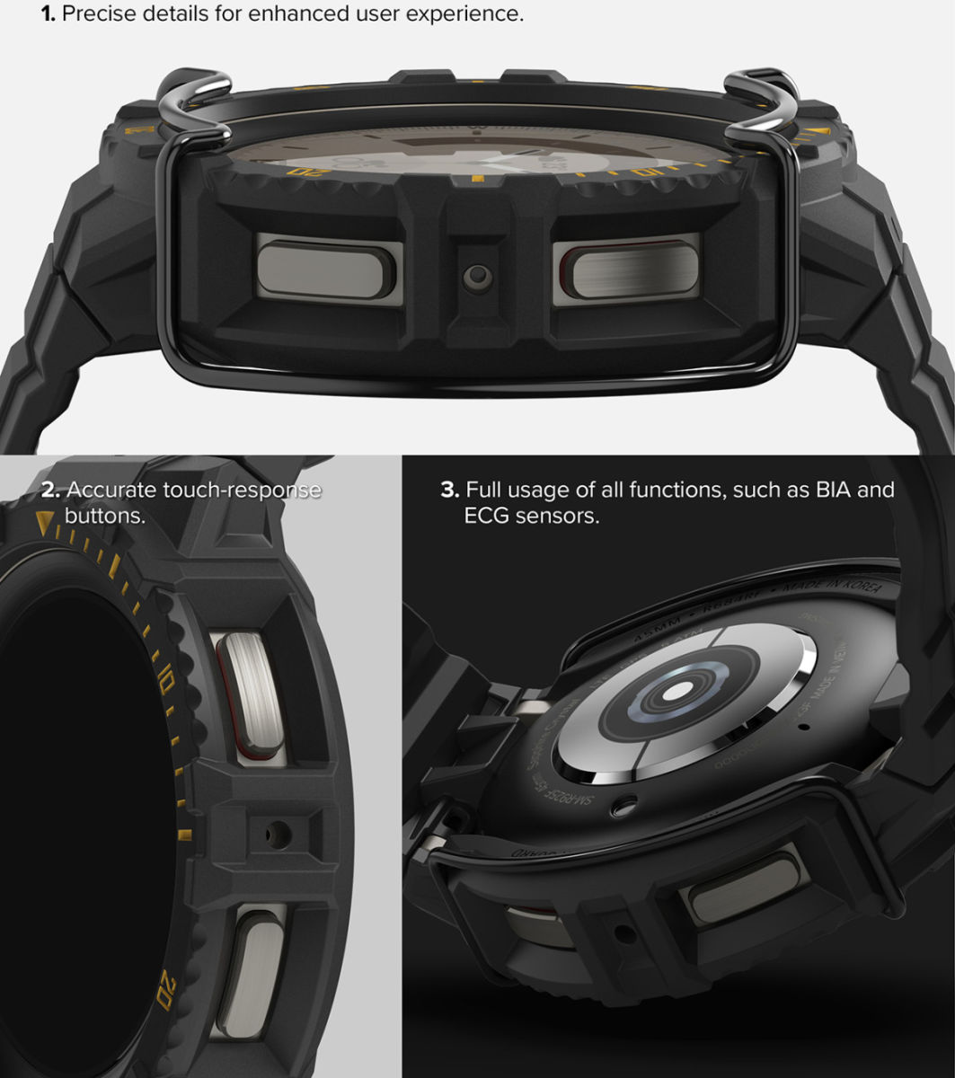 Ringke Fusion-X Guard - Samsung Galaxy Watch 5 Pro Case - Wit + Bandje afbeelding 11