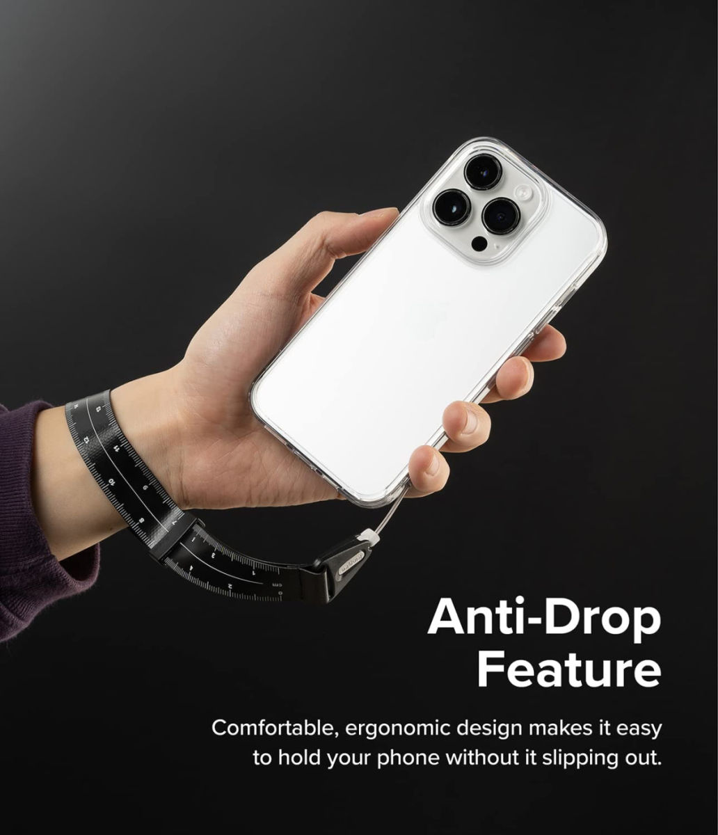 Ringke Design Hand Strap - Polsbandje voor Smartphone Black afbeelding 3