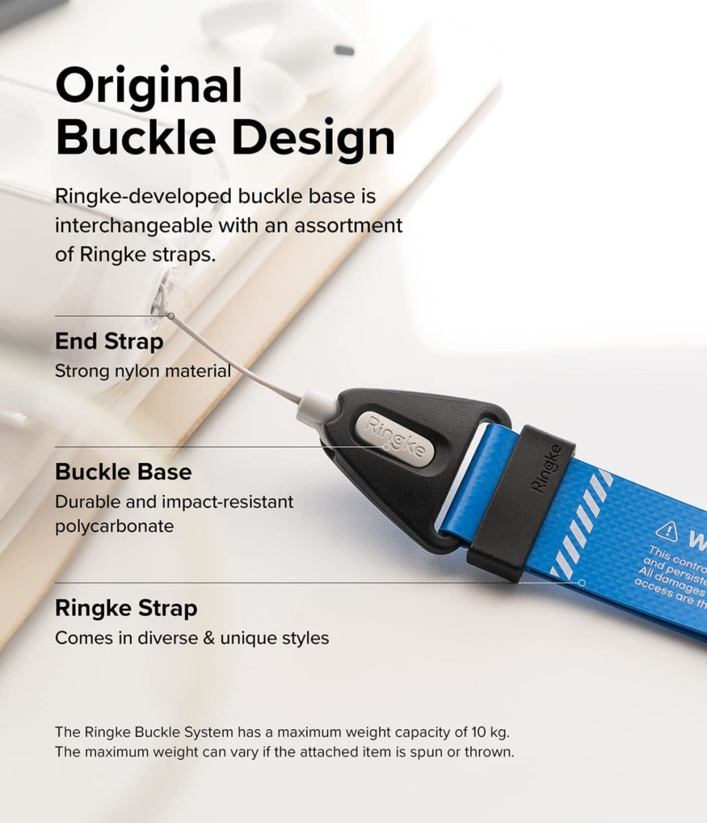 Ringke Design Hand Strap - Polsbandje voor Smartphone Blue afbeelding 5