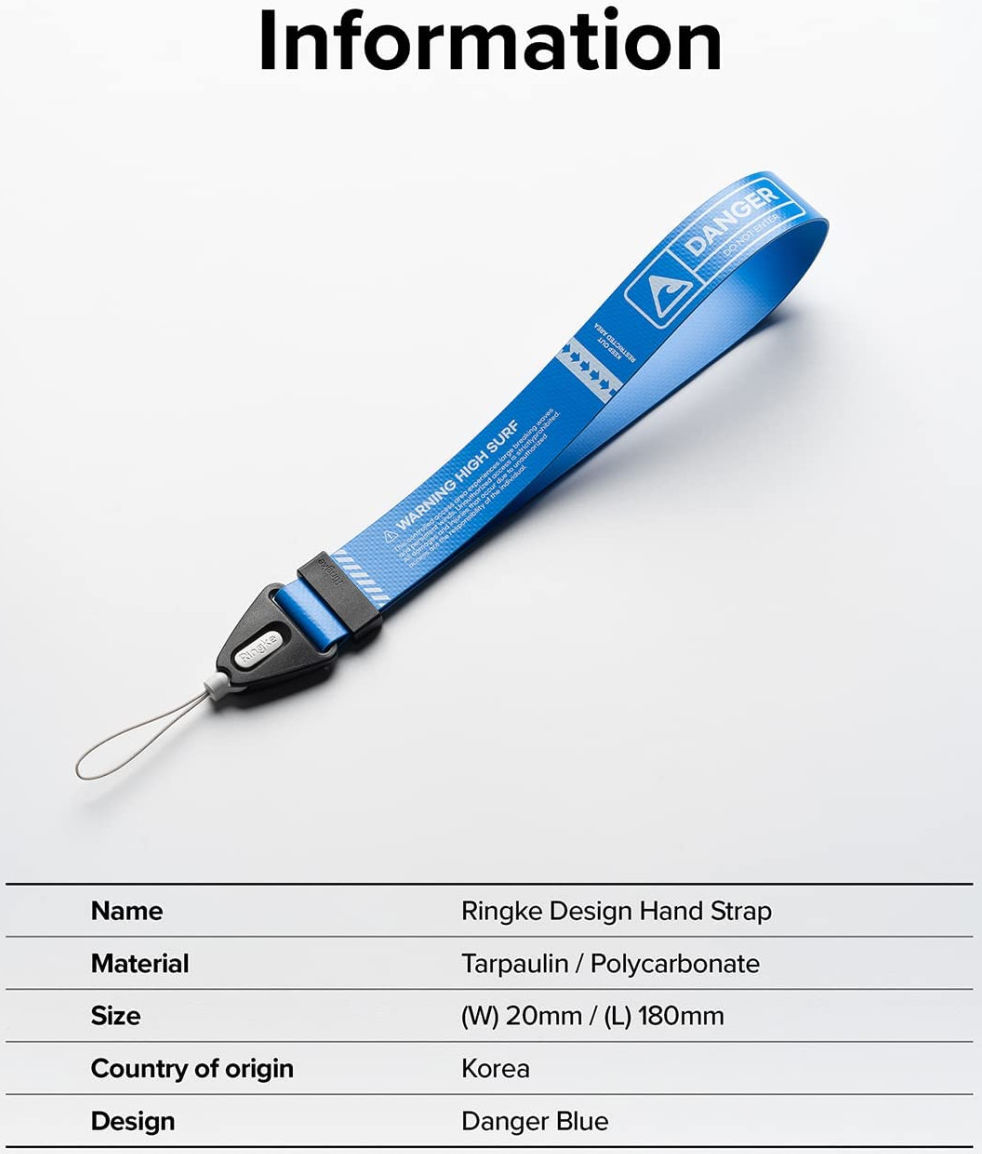 Ringke Design Hand Strap - Polsbandje voor Smartphone Blue afbeelding 8