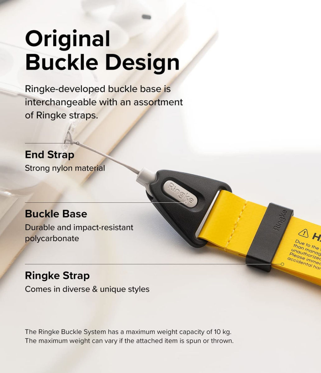 Ringke Design Hand Strap - Polsbandje voor Smartphone Yellow afbeelding 5