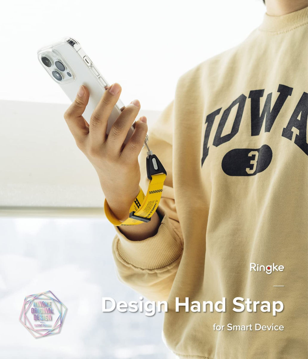 Ringke Design Hand Strap - Polsbandje voor Smartphone Yellow afbeelding 9