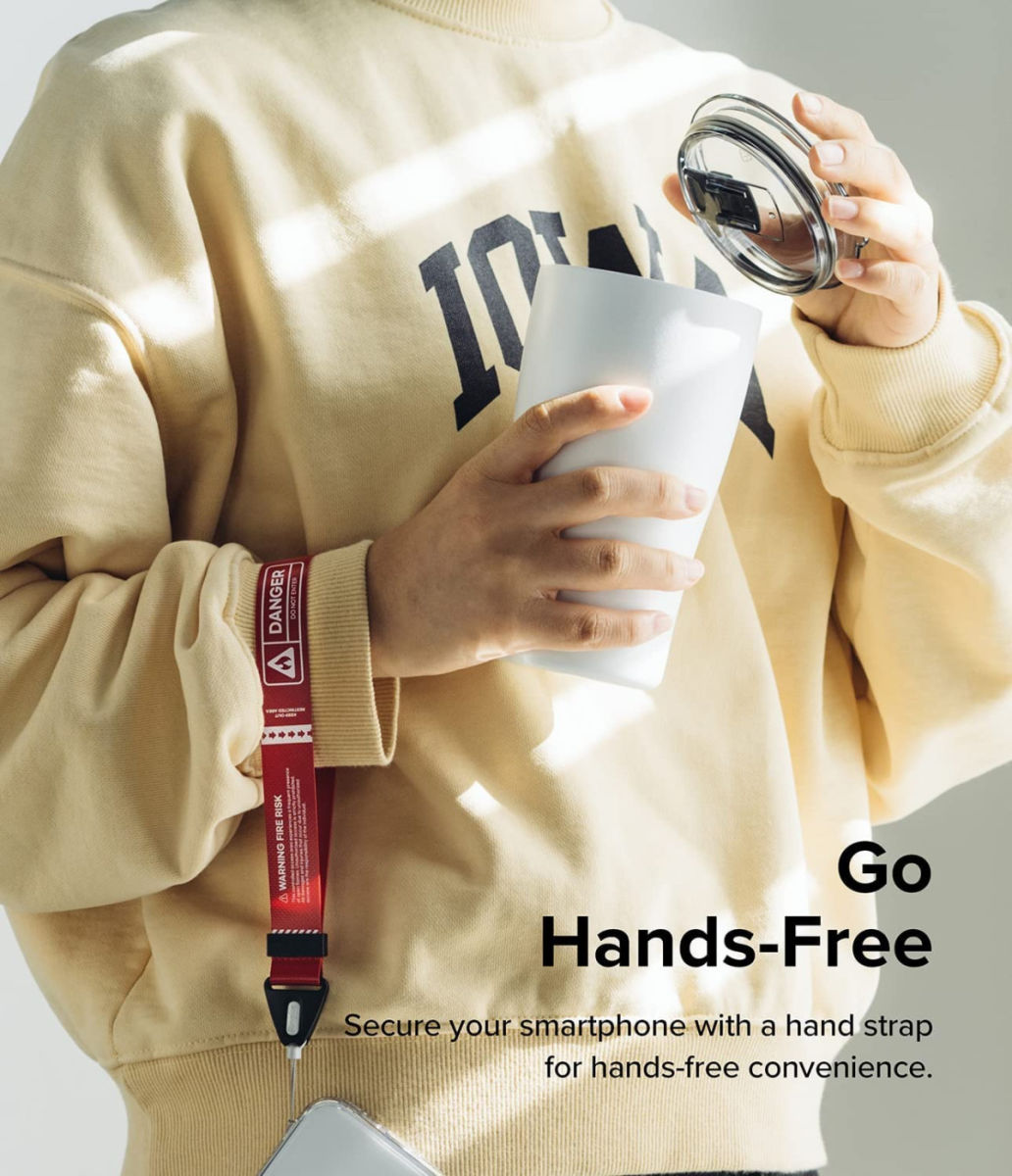 Ringke Design Hand Strap - Polsbandje voor Smartphone Red afbeelding 2