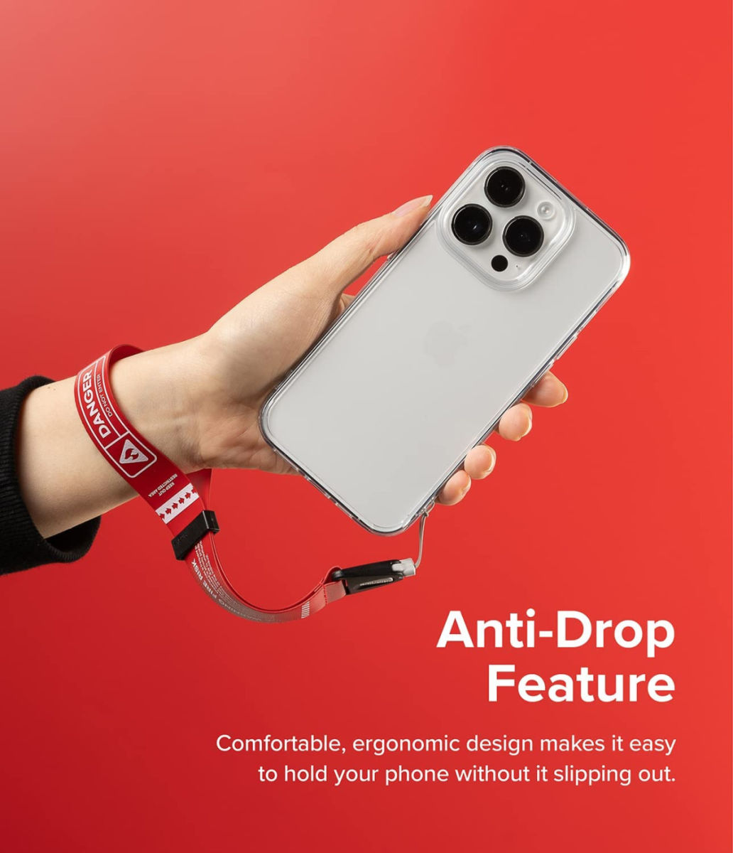 Ringke Design Hand Strap - Polsbandje voor Smartphone Red afbeelding 3