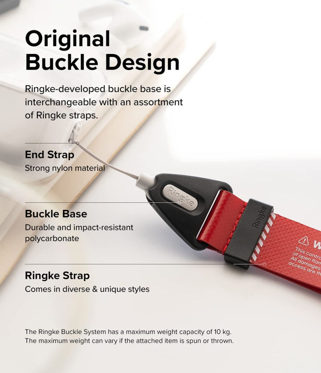 Ringke Design Hand Strap - Polsbandje voor Smartphone Red afbeelding 6