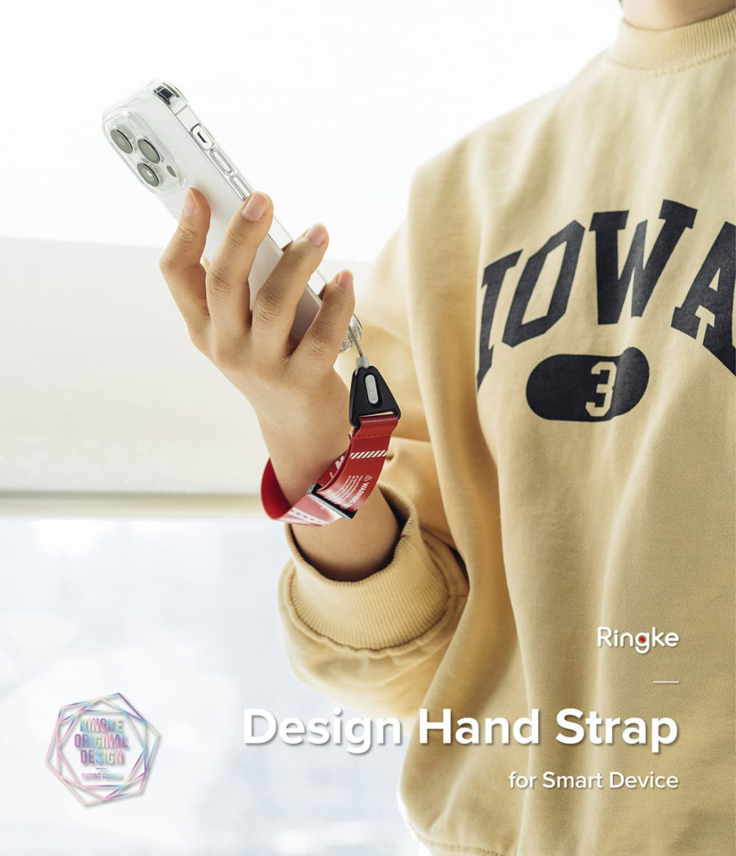Ringke Design Hand Strap - Polsbandje voor Smartphone Red afbeelding 9
