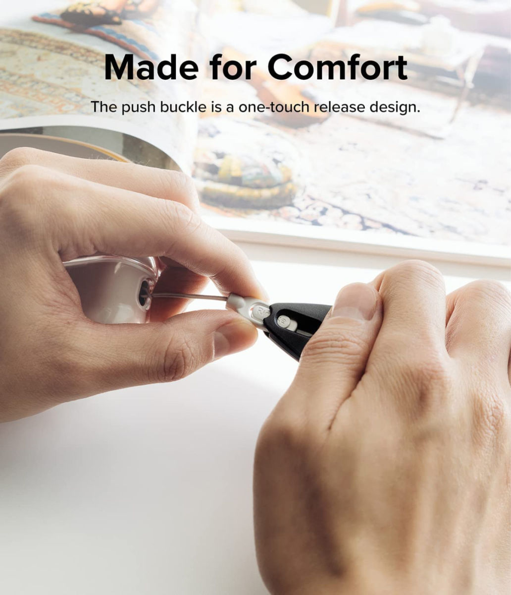 Ringke Design Hand Strap - Polsbandje voor Smartphone Matte Zwart afbeelding 4