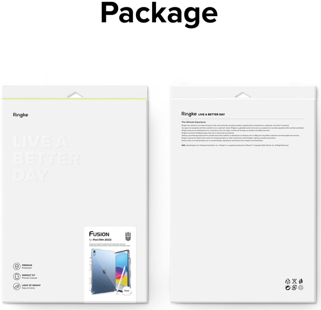 Ringke Fusion Apple iPad 10.9 (2022) Hoes Back Cover Smoke Black afbeelding 13