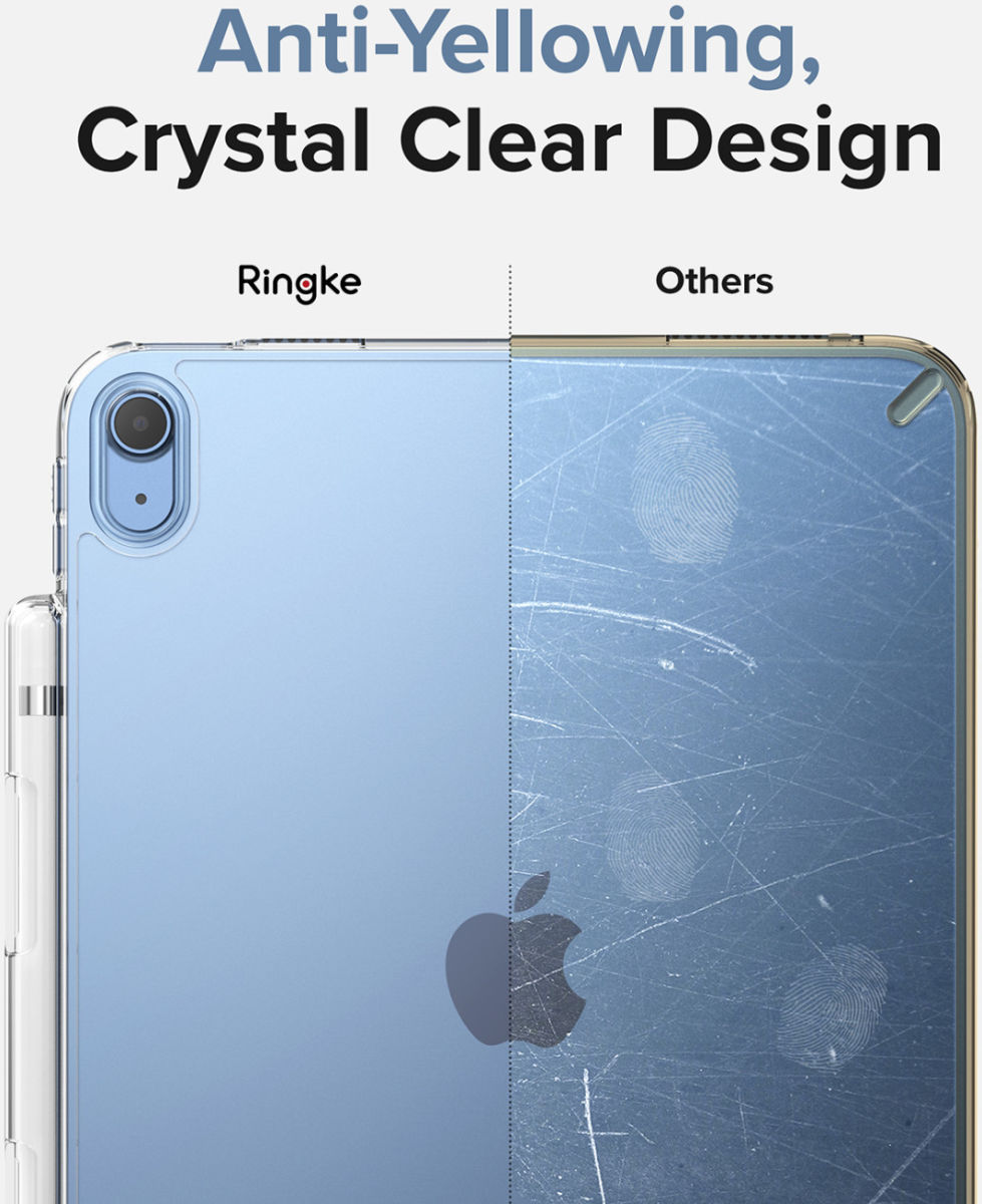 Ringke Fusion Apple iPad 10.9 (2022) Hoes Back Cover Smoke Black afbeelding 3