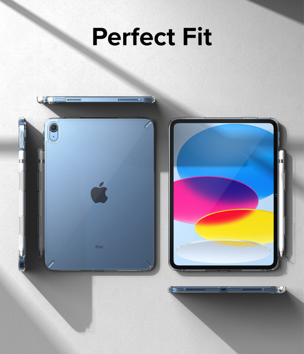 Ringke Fusion Apple iPad 10.9 (2022) Hoes Back Cover Smoke Black afbeelding 9