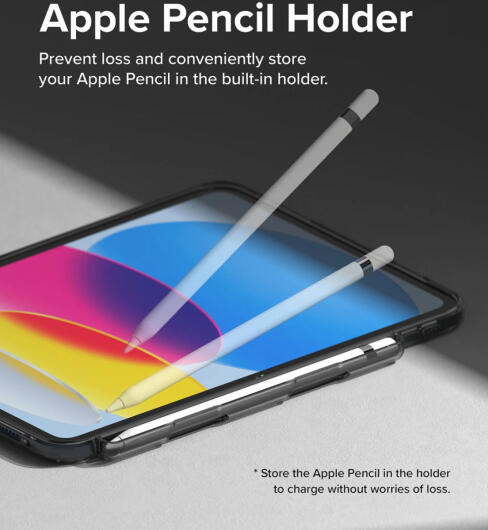 Ringke Fusion Apple iPad 11 (2025) / 10.9 (2022) Hoes + Outstanding Smoke Black afbeelding 9
