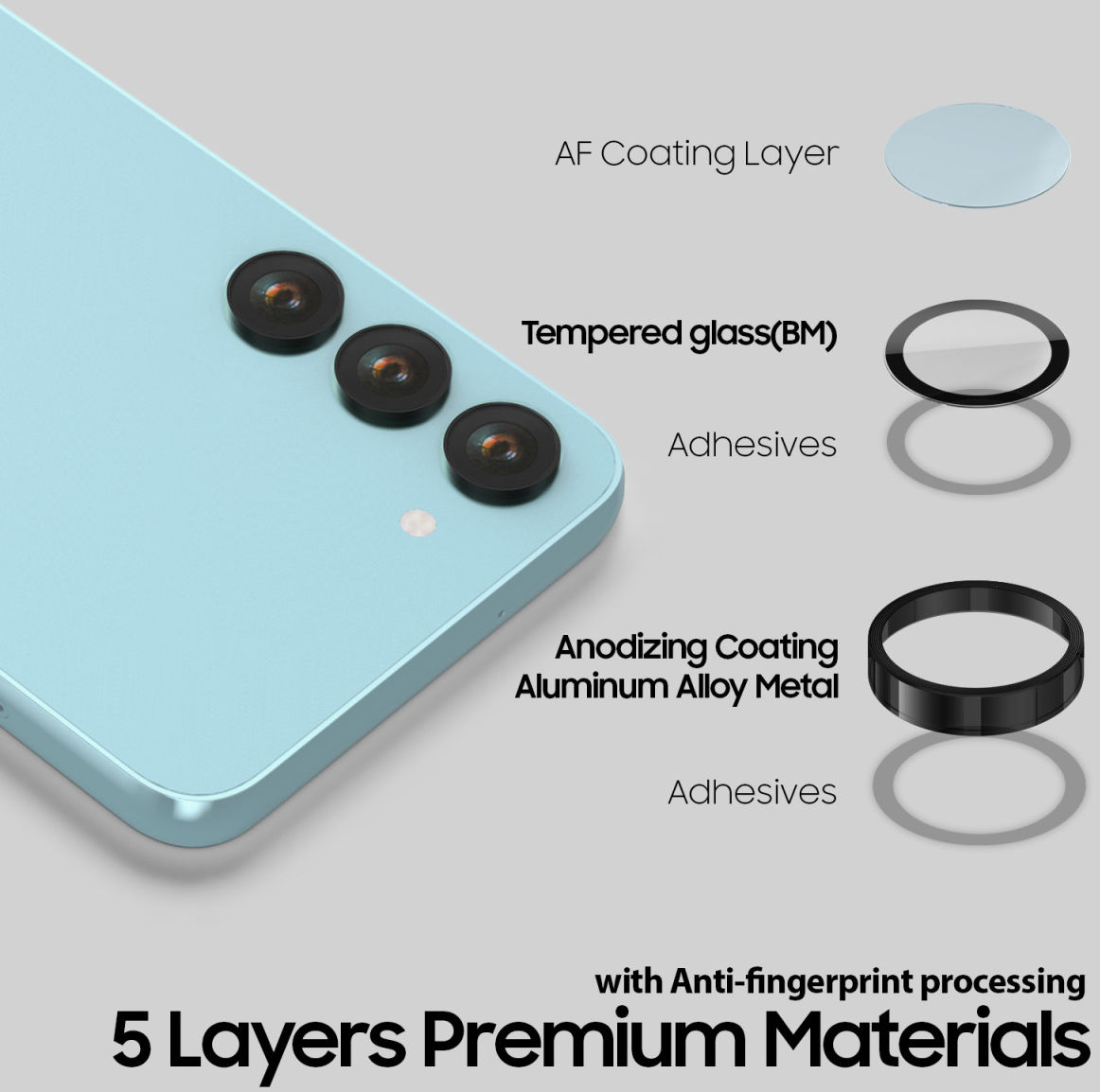 Whitestone Camera EZ Samsung Galaxy S23 / S23 Plus Camera Protector afbeelding 4