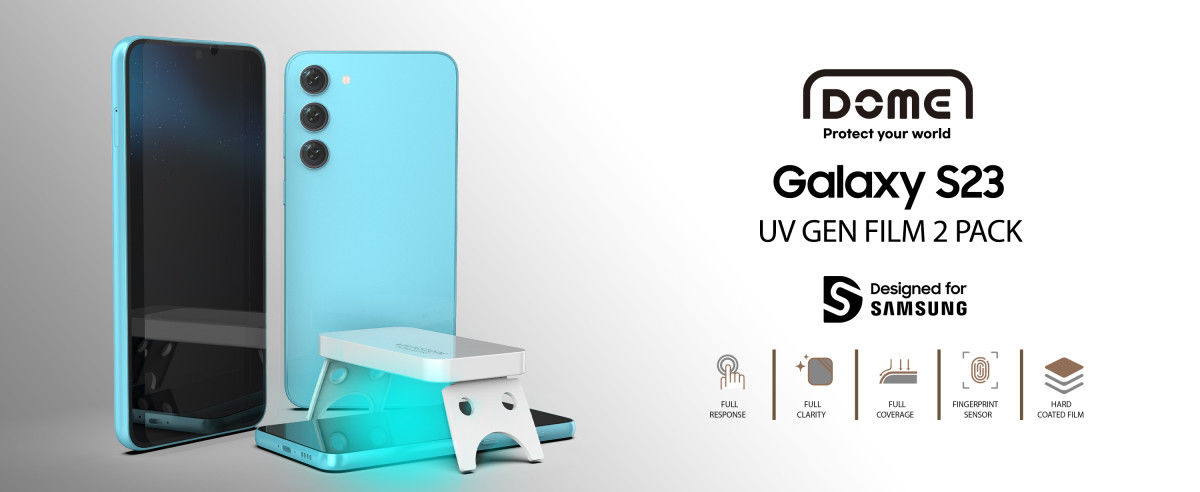 Whitestone Samsung Galaxy S23 Screen Protector UV PET 2-Pack afbeelding 7