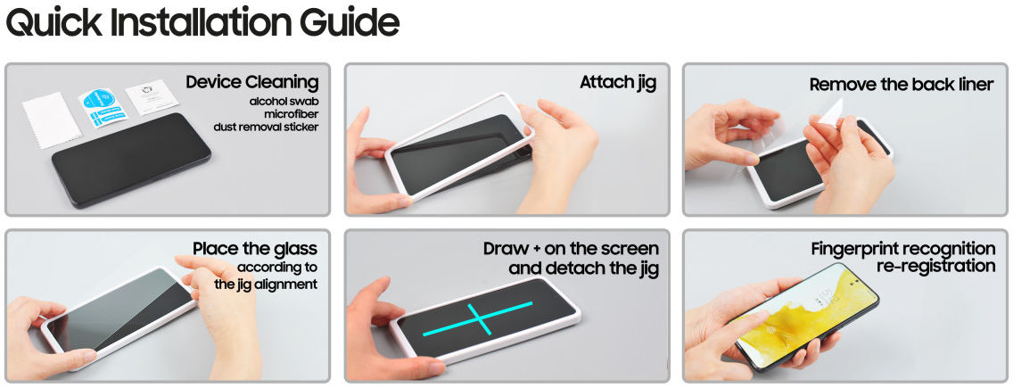 Whitestone EZ Glass Samsung Galaxy S23 Screen Protector (3-Pack) afbeelding 13