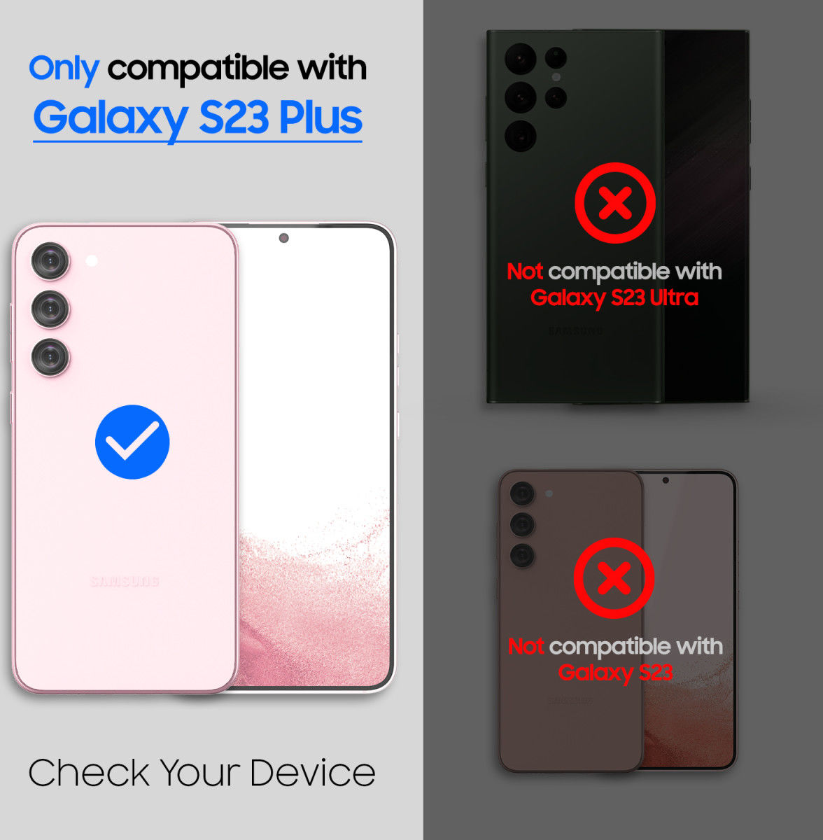Whitestone Samsung Galaxy S23 Plus Hoesje Hard Back Cover Transparant afbeelding 6