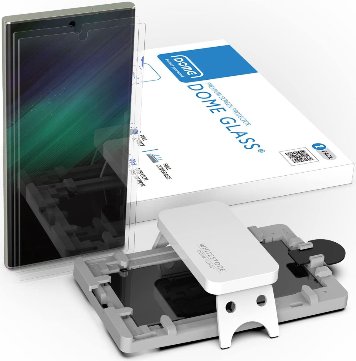 Whitestone Dome Glass Samsung Galaxy S23 Ultra Screen Protector 2-Pack afbeelding 1