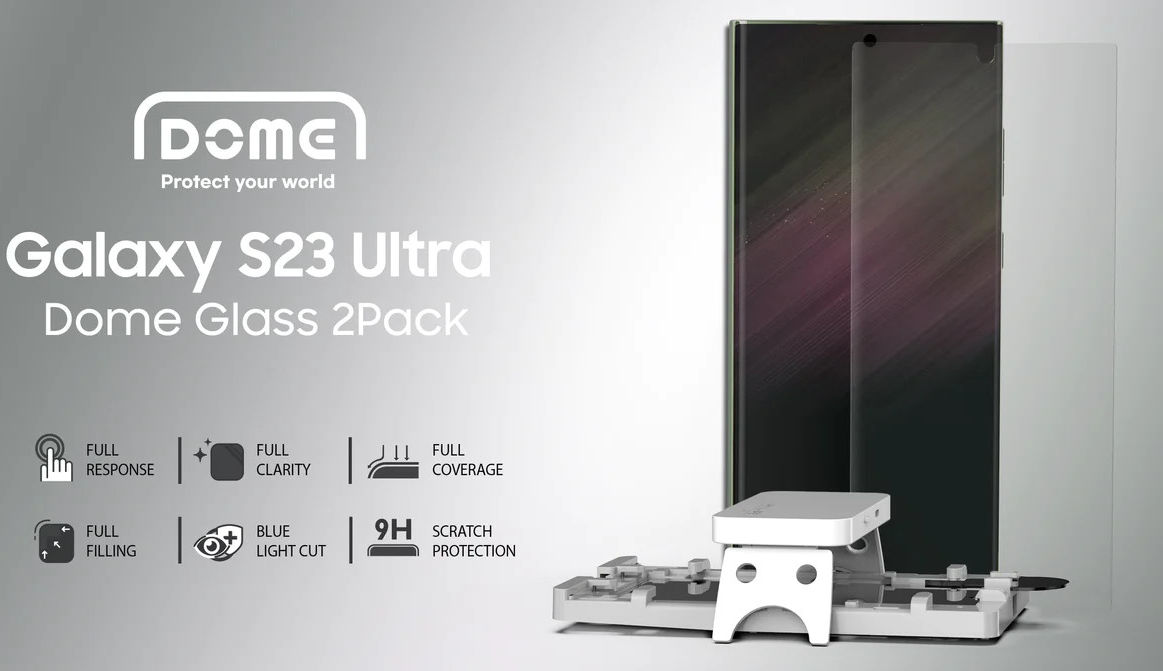 Whitestone Dome Glass Samsung Galaxy S23 Ultra Screen Protector 2-Pack afbeelding 10