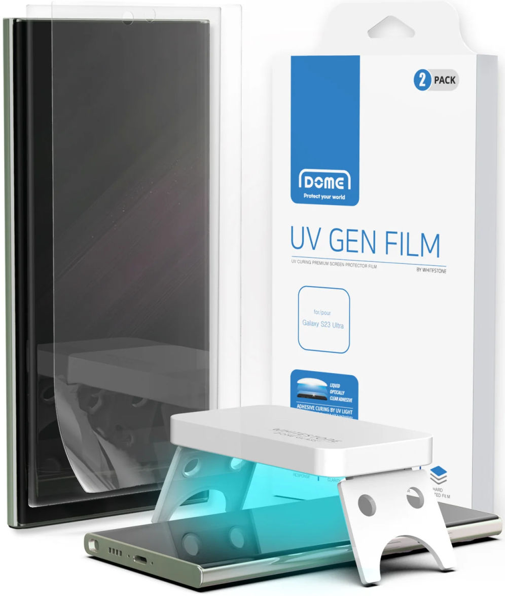 Whitestone Samsung Galaxy S23 Ultra Screen Protector UV PET 2-Pack afbeelding 1