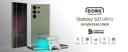 Whitestone Samsung Galaxy S23 Ultra Screen Protector UV PET 2-Pack afbeelding 7