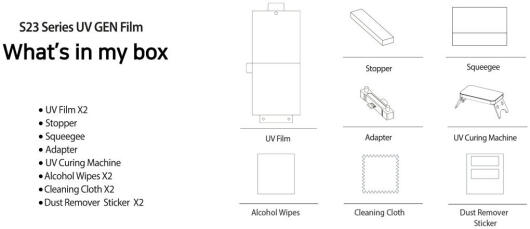 Whitestone Samsung Galaxy S23 Ultra Screen Protector UV PET 2-Pack afbeelding 8