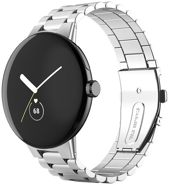 Google Pixel Watch / Watch 2 Bandje Roestvrij Staal Schakels Zilver afbeelding 1
