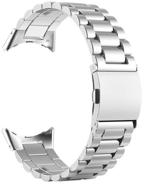 Google Pixel Watch / Watch 2 Bandje Roestvrij Staal Schakels Zilver afbeelding 2