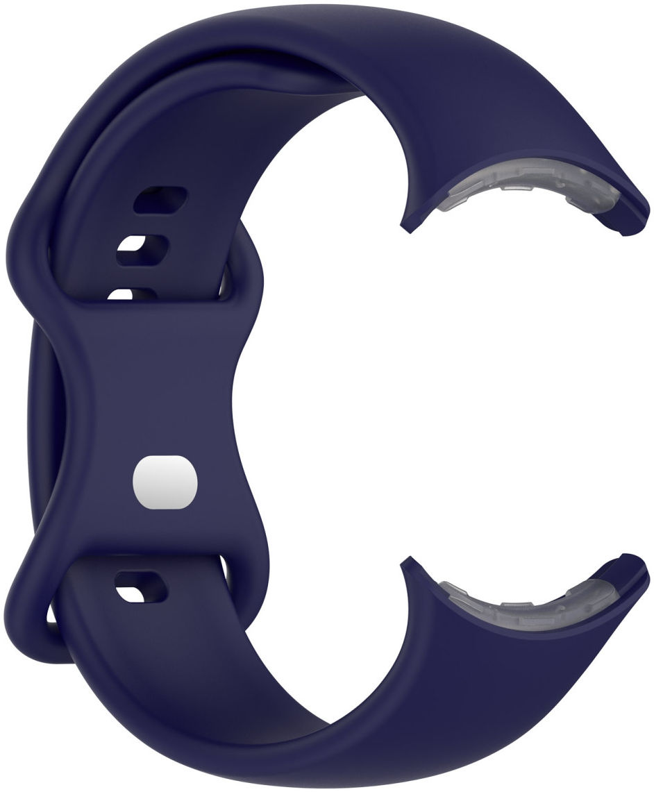 Google Pixel Watch / Watch 2 Bandje Siliconen Drukknoop Sluiting Blauw afbeelding 2