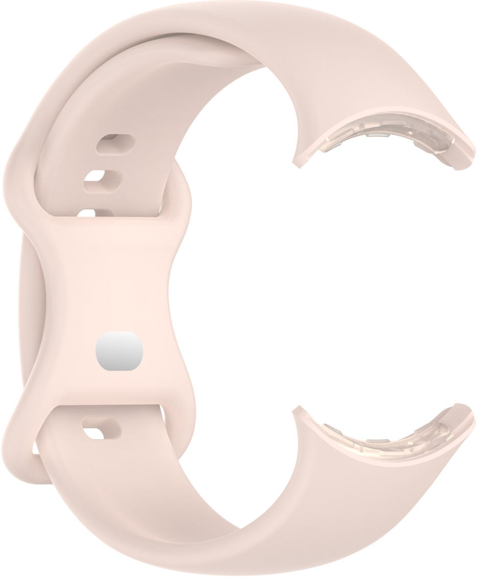 Google Pixel Watch Bandje Siliconen met Drukknoop Sluiting Roze afbeelding 2