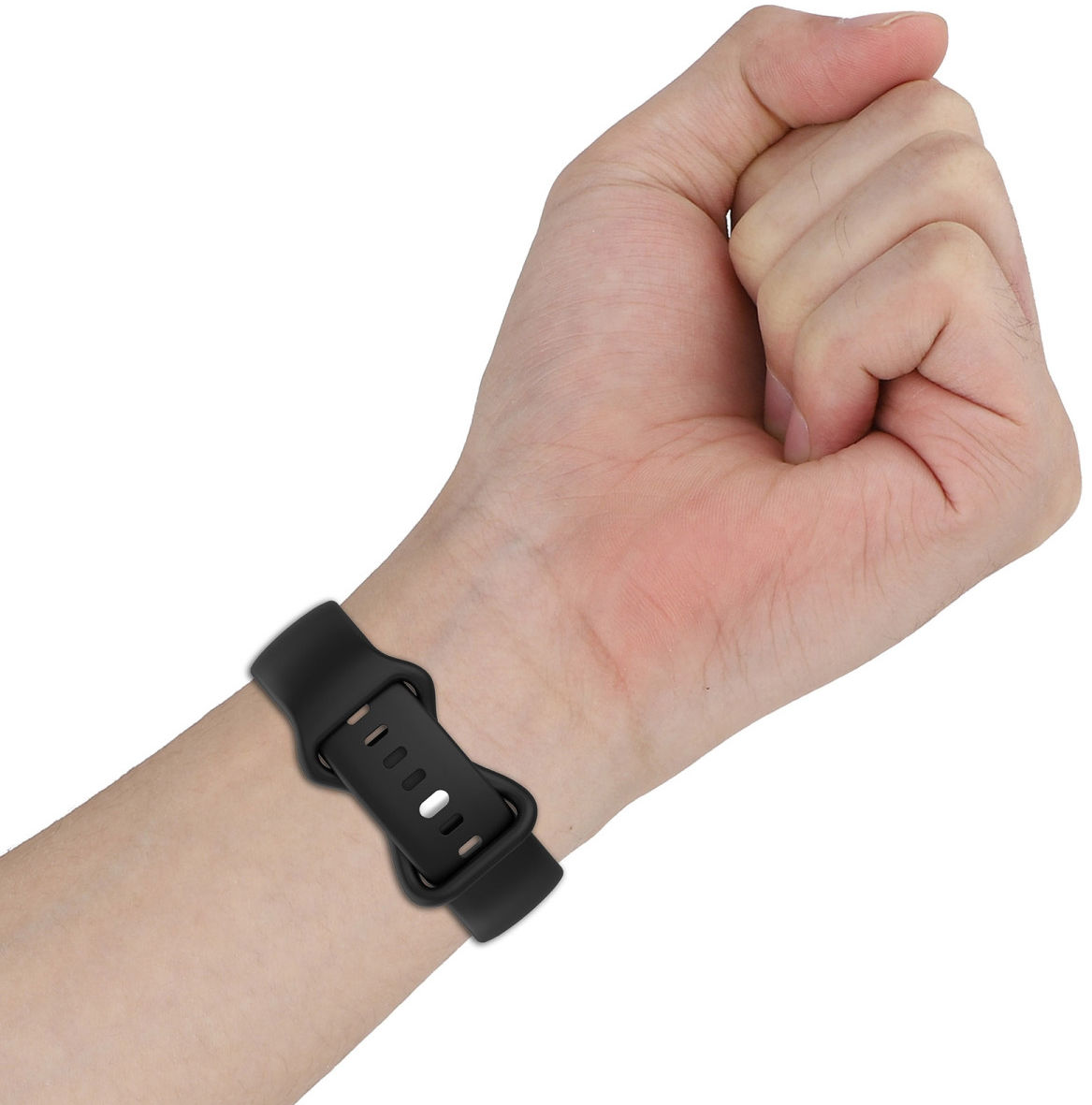Google Pixel Watch Bandje Siliconen met Drukknoop Sluiting Roze afbeelding 4