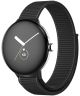 Google Pixel Watch / Watch 2 Bandje Nylon Klittenband Sluiting Zwart