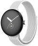 Google Pixel Watch / Watch 2 Bandje Nylon Klittenband Sluiting Wit