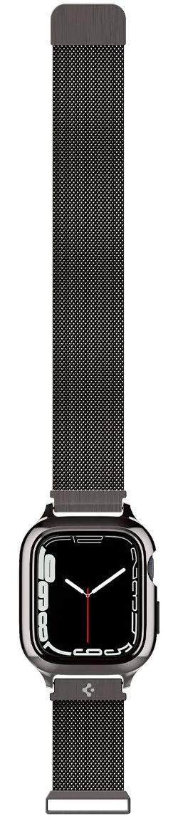 Spigen Metal Fit Pro - Apple Watch 7/8/9 45MM Hoesje en Bandje - Graphite afbeelding 14