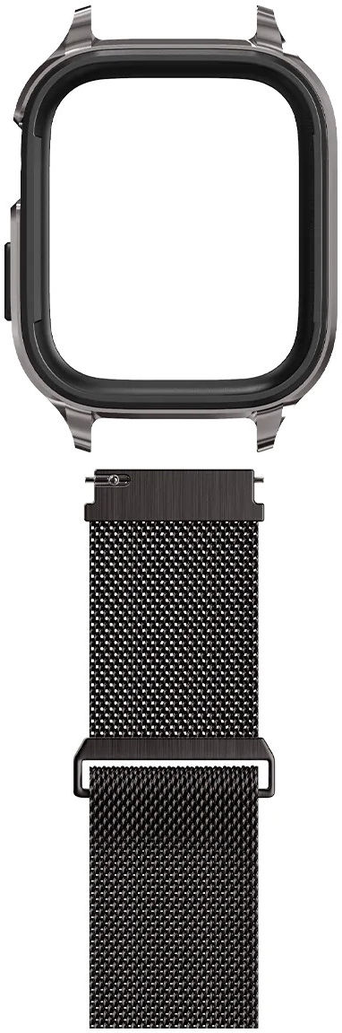 Spigen Metal Fit Pro - Apple Watch 7/8/9 45MM Hoesje en Bandje - Graphite afbeelding 15
