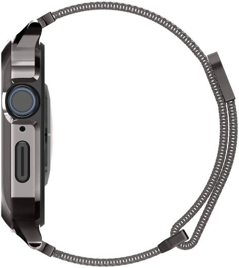 Spigen Metal Fit Pro - Apple Watch 7/8/9 45MM Hoesje en Bandje - Graphite afbeelding 17