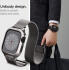 Spigen Metal Fit Pro - Apple Watch 7/8/9 45MM Hoesje en Bandje - Graphite afbeelding 5