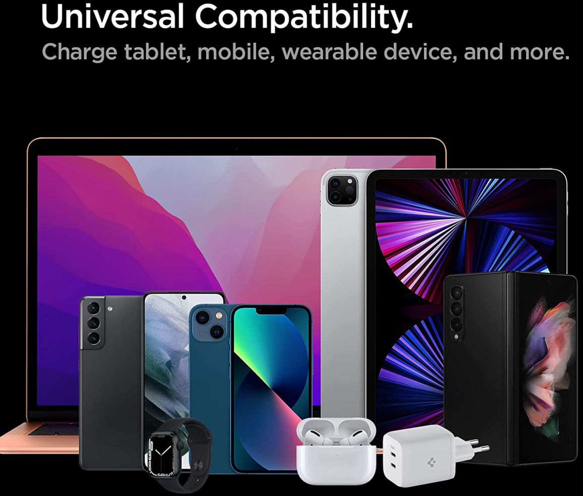 Spigen PE2106EU PowerArc 65W GaN USB-C Snellader Power Delivery Wit afbeelding 8