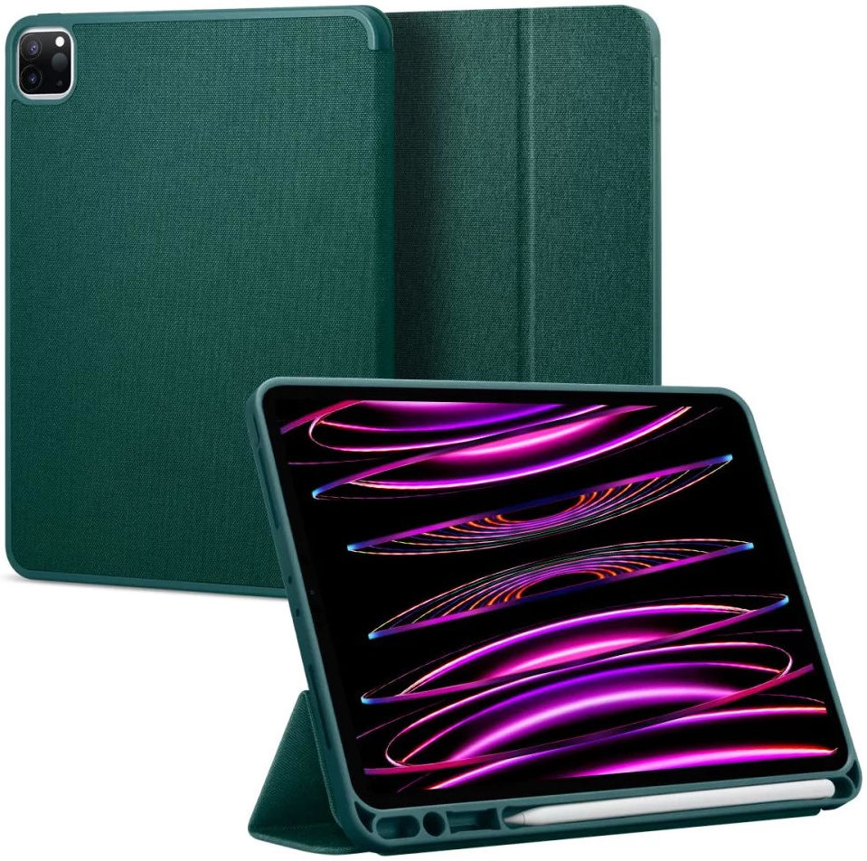 Spigen Urban Fit Apple iPad Pro 12.9 (2021/2022) Hoes Book Case Groen afbeelding 1