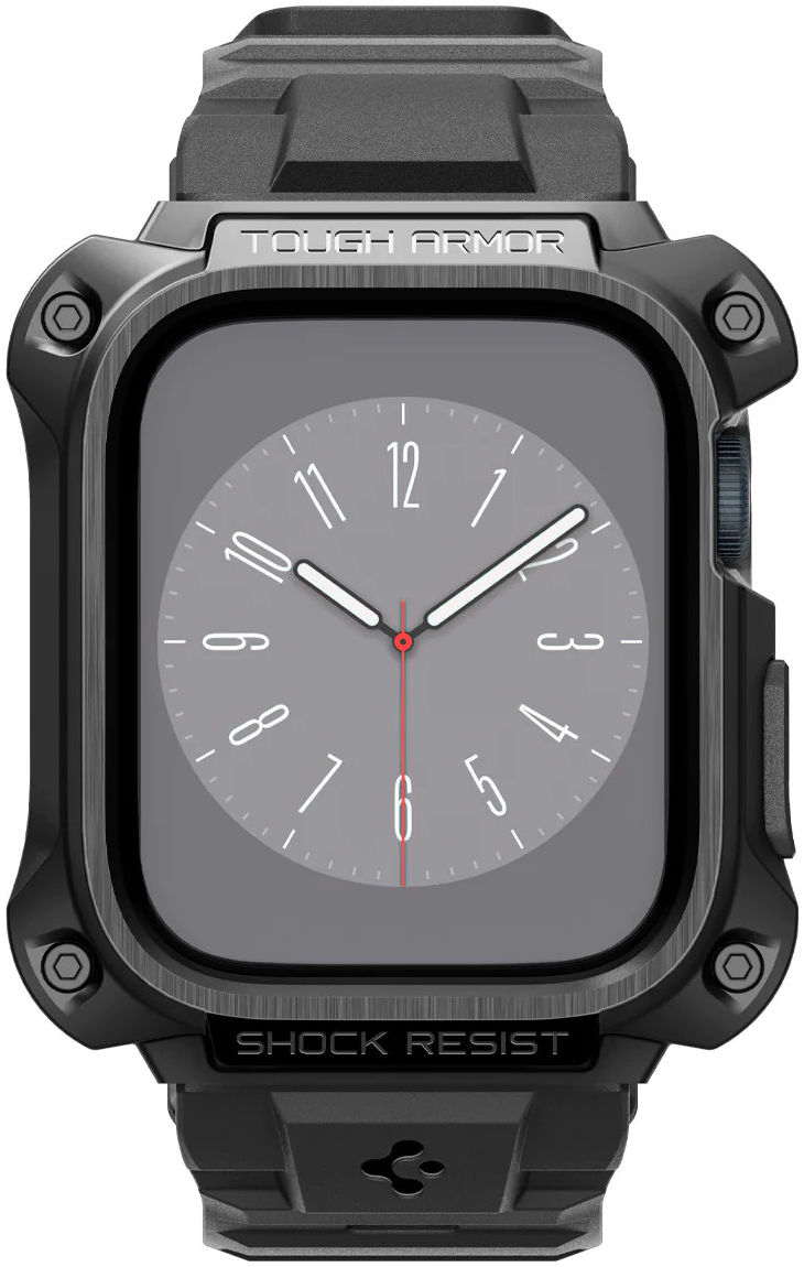 Spigen Tough Armor Pro - Apple Watch 7 / 8 / 9 45MM Case en Bandje - Metal afbeelding 2