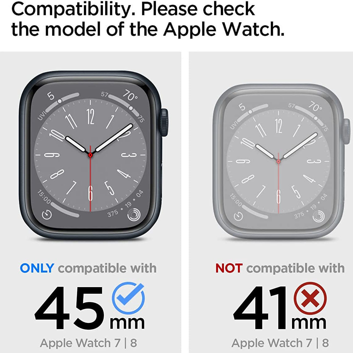 Spigen Tough Armor Pro - Apple Watch 7 / 8 / 9 45MM Case en Bandje - Metal afbeelding 4