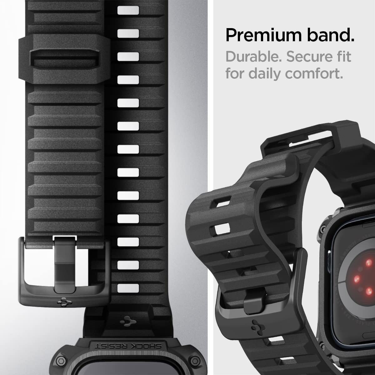 Spigen Tough Armor Pro - Apple Watch 7 / 8 / 9 45MM Case en Bandje - Metal afbeelding 7