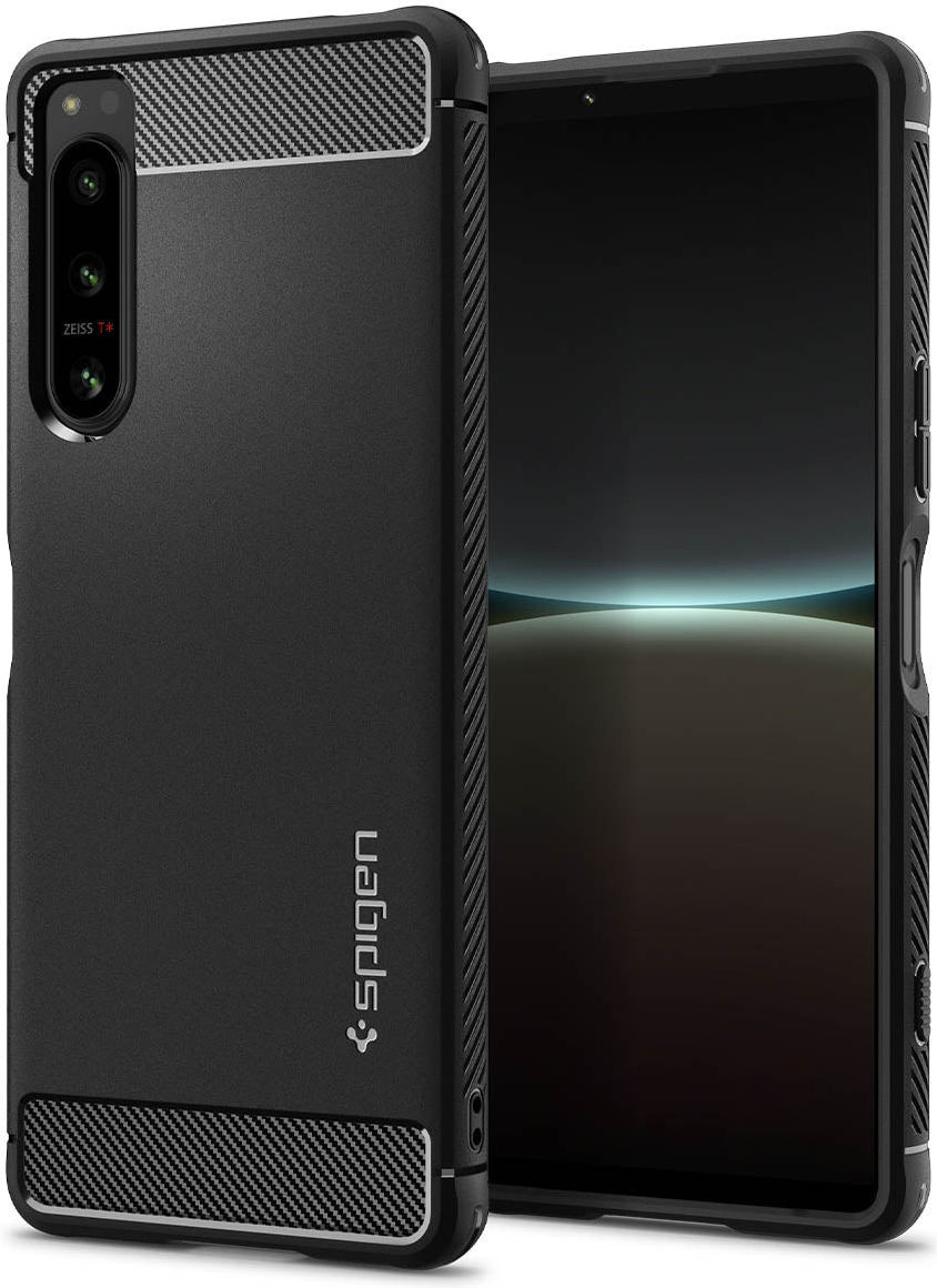Spigen Rugged Armor Sony Xperia 5 IV Hoesje Back Cover Zwart afbeelding 1