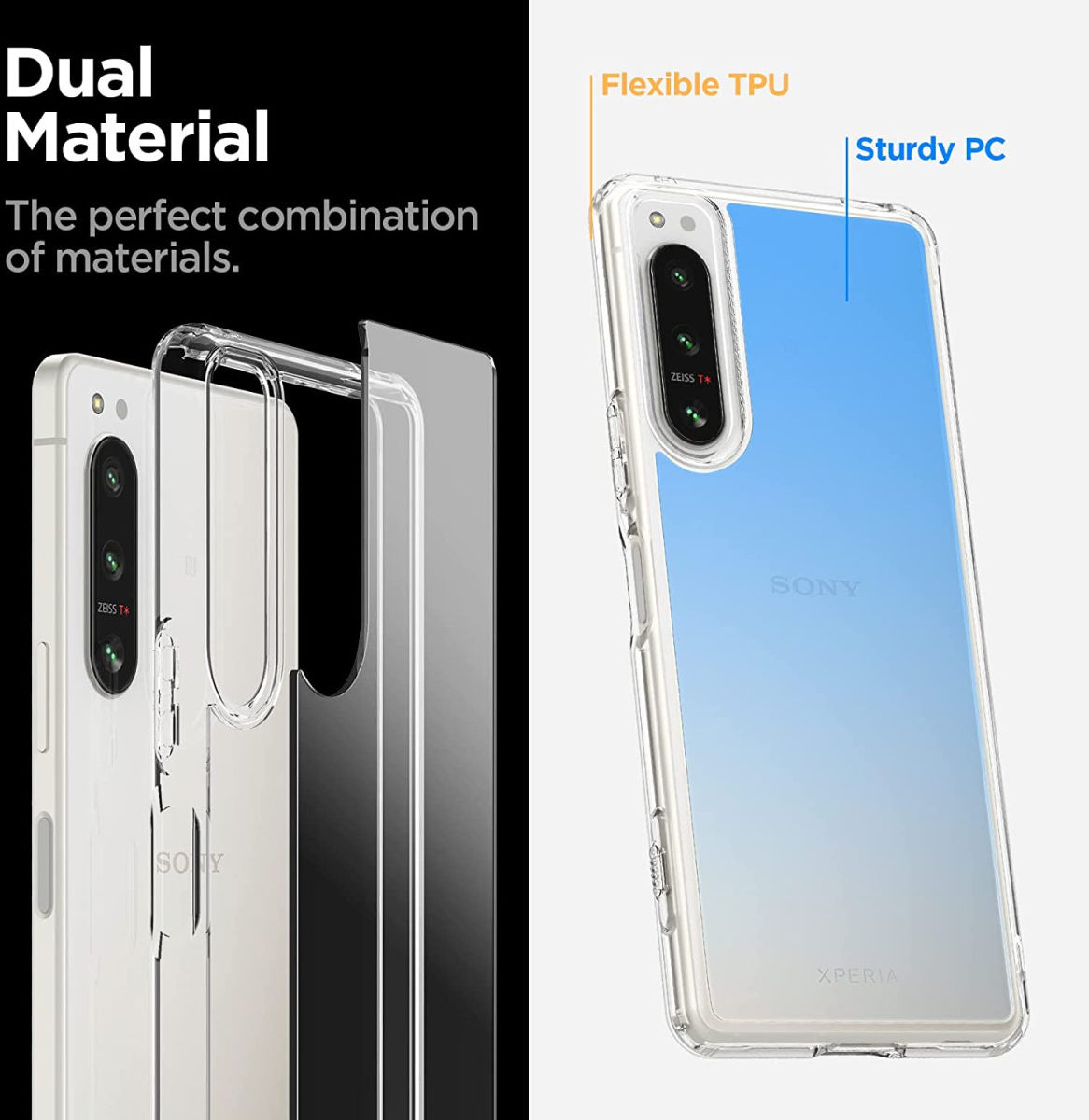 Spigen Ultra Hybrid Sony Xperia 5 IV Hoesje Back Cover Transparant afbeelding 5