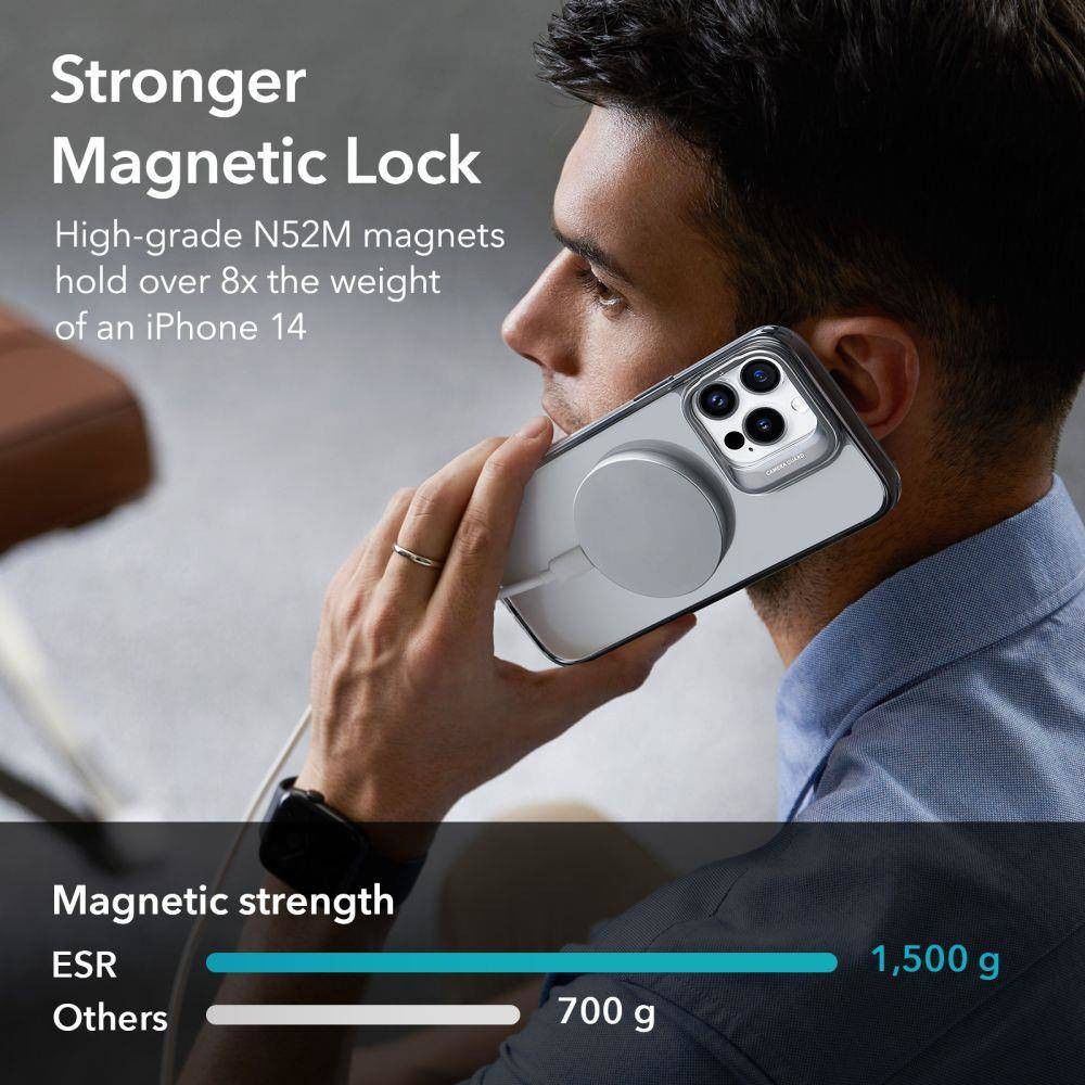 ESR Classic Kickstand Apple iPhone 14 Pro Max Hoesje MagSafe Zwart afbeelding 3