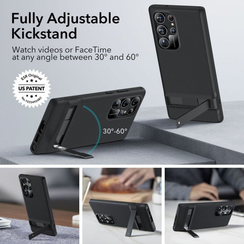ESR Air Shield Boost Samsung Galaxy S23 Ultra Hoesje Stand Zwart afbeelding 2